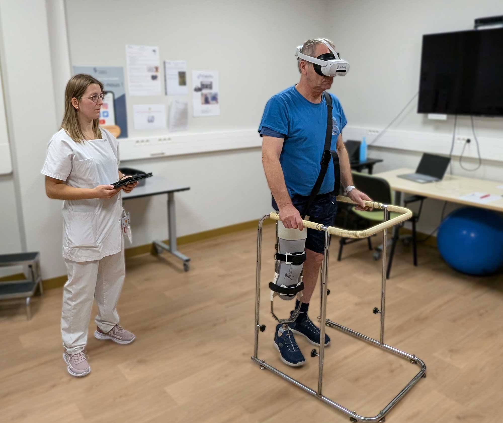 Réalité virtuelle exercice membre amputé ortophédie