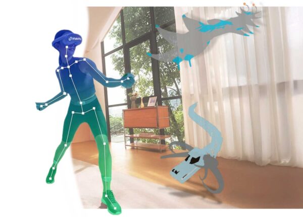 patient en rééducation à domicile avec le casque H'ability Home