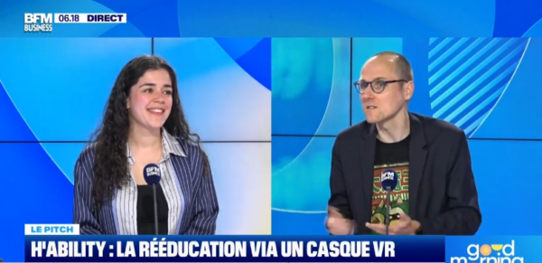 réalité virtuelle rééducation H'ability sur le plateau de BFM Business